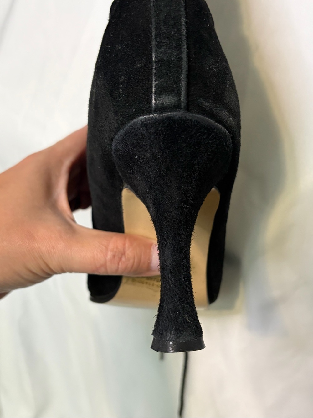 Black Lace-Up Victorian-Inspired Mid-Calf Heels - Picture 8 of 8